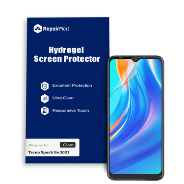 Tecno Spark Go 2021 Compatible Premium Hydrogel Screen Protector With Full Coverage Ultra HD